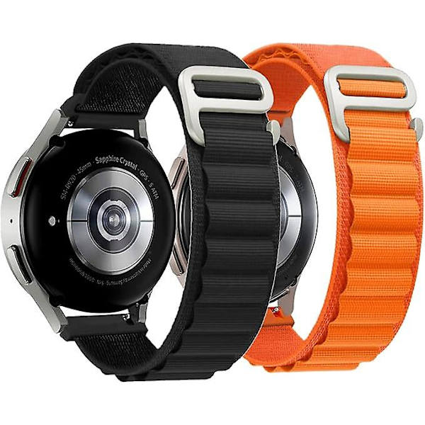 Loop-ranneke, yhteensopiva Samsung Galaxy Watch 5/4 40mm 44mm/watch5 Pro:n kanssa, 20mm säädettävä urheilullinen nylon G-koukku korvaava Huawei Watchille, Amazfit Gts:lle