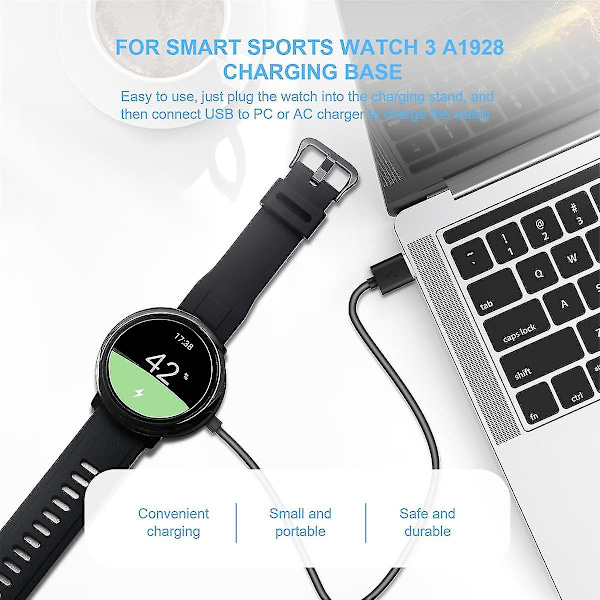Smartwatch Qc Laddningsdocka A1928 för Huami Stratos 3 Klocktillbehör