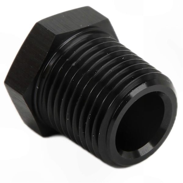 1/4\" NPT han til 1/8\" NPT hun adapter, sort fitting til brug i biler