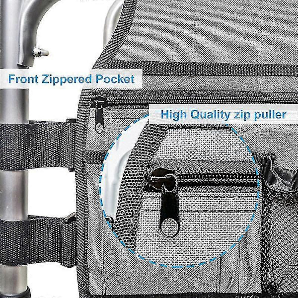 Walker Bag med mugghållare för Walker Tillbehör för Rollator eller Fällbar Walker