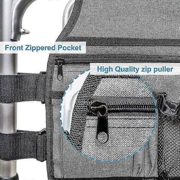 Walker-veske med koppholder for Walker-tilbehør til rullator eller sammenleggbar walker