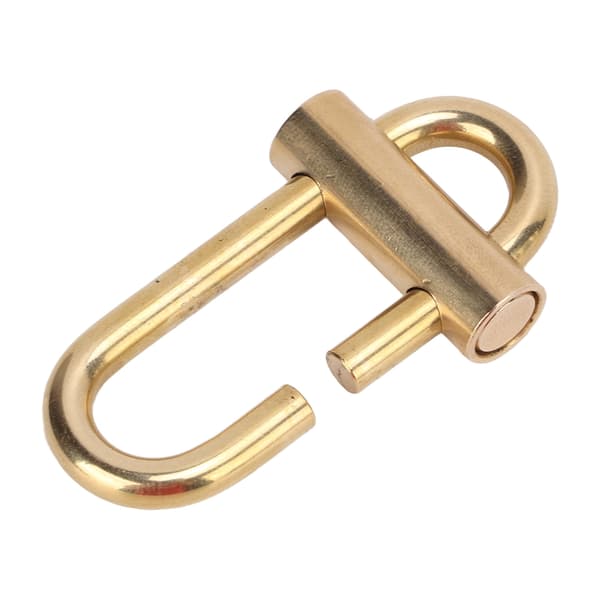 Brass Key Clip with Oval Slide Lock, Suitable for Hiking