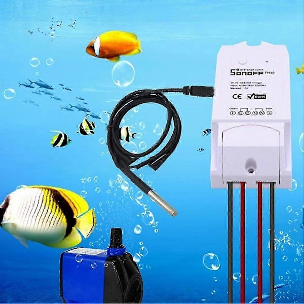 Smart Hjem Vanntett Sensor Temperatur Fuktighet Sender for TH10/TH16 Bryter