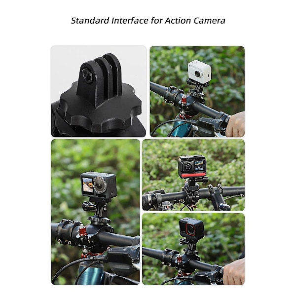 Til Action4/GoPro12 Cykelklemme 360 Graders Roterende Multi-Rør Multi-Funktions Bærbar Holder