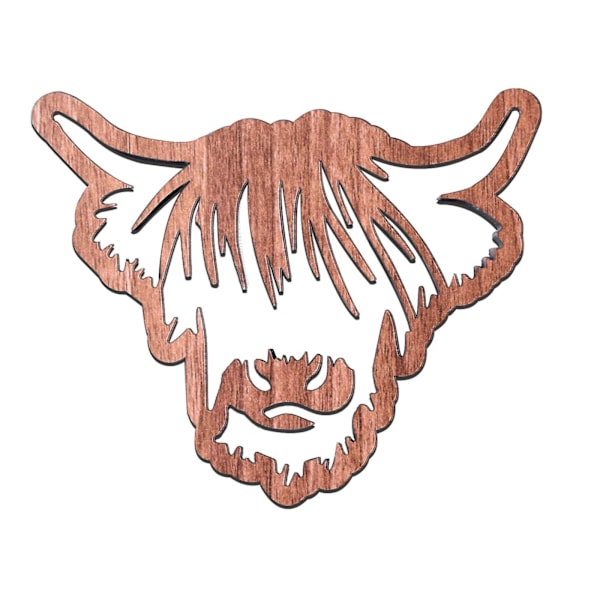 Träunderlägg Highland Cow Coasters Nötkreatur Bordstabletter Mini Pall Underlägg DIY Hantverk För Bröllop Fest Dekoration