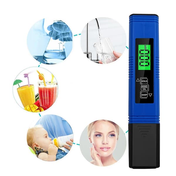TDS Meter Digital Vandtester Professionel 3-i-1 TDS Temperatur EC Meter