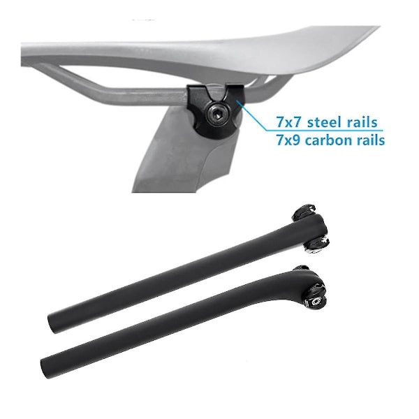 Cykelsaddelpindklemme til Carbon Saddelskinne Adapter 7x9mm Cykelsaddelpind Rør Oval / Runde Klips Cykeltilbehør