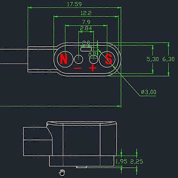 Magneettilaturi Latauskaapeli Älykellolle Magneettipistokkeella 2pin 2.84mm