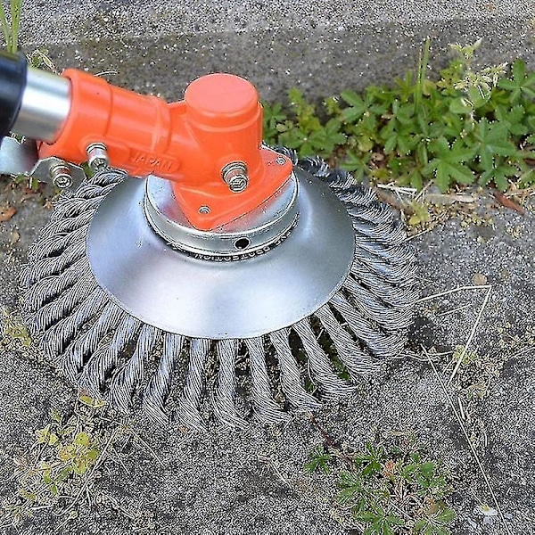 150 mm teräsköysipyörä puutarhan rikkakasvien harja ruohonleikkuri ruohonsyöjä trimmeri harja leikkuri työkalut puutarhan ruohonleikkurin pää rikkakasvien harja
