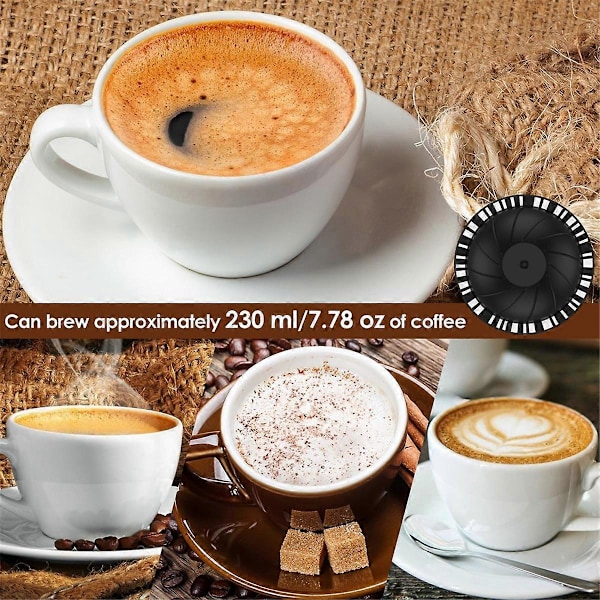 5 st Återanvändbara Vertuo-kapslar för Nespresso-maskin, Kaffekapsel med 2 Silikonlock 1 Sked och Borste