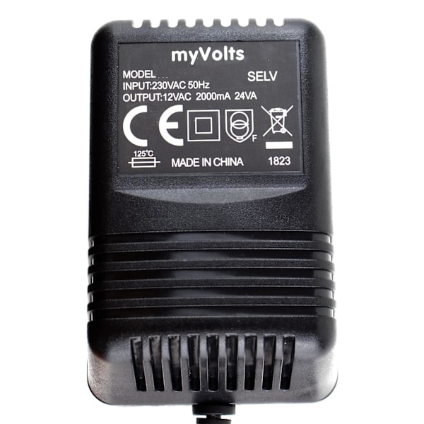 12V myVolts erstatningsstrømforsyning kompatibel med Moog MP-201 effektpedal