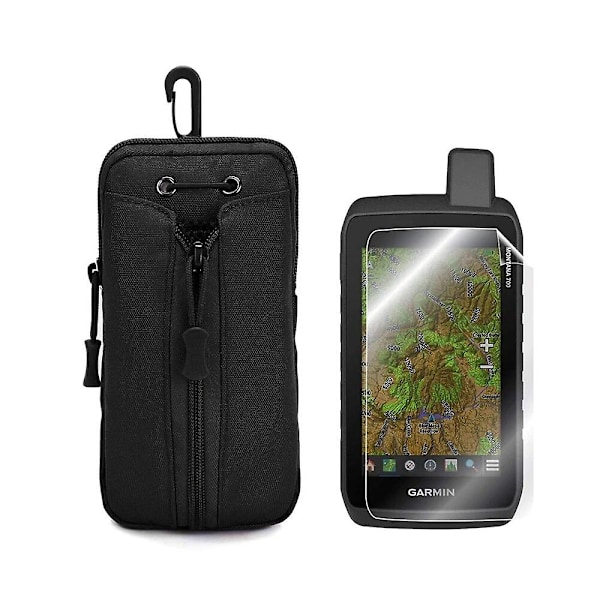 Militær Taktisk Pose + Skærmbeskyttelsesfilm til Vandreture GPS Montana 700 700i 750 750i