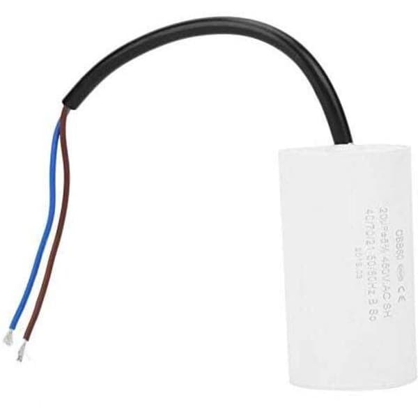 CBB60 450V 25uF Startkondensator, Mikrofarad Motorkondensator med Ledning