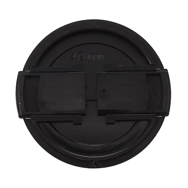 Kamerans Plast Sidklämma På Fram Linslock Skyddande Omslag Svart 49mm