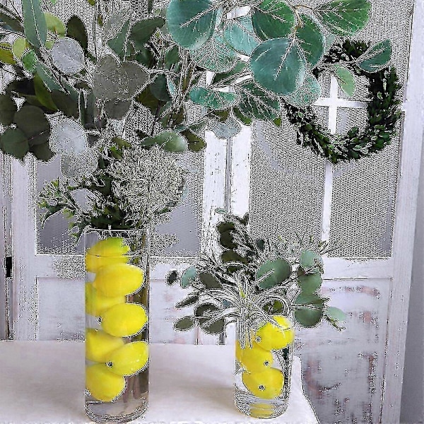 20 stk. Kunstige citroner Falske citroner Imiterede citroner Frugter i gul 7,6 cm lang X 5 cm bred 2025th