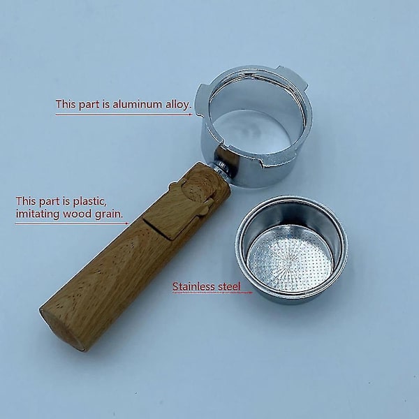 51 mm pohjaton kahviportafilter, espresso-portafilter suodatinkorilla ammattimaiseen kahvinvalmistukseen