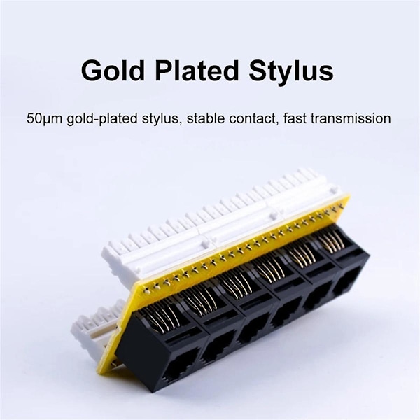 24 Portin CAT6 UTP RJ45 Patch-paneeli 19 Tuuman 1U Kaapelin Runko Etulevy Hyllyasennus 50U Kultapinnoitettu, Rea