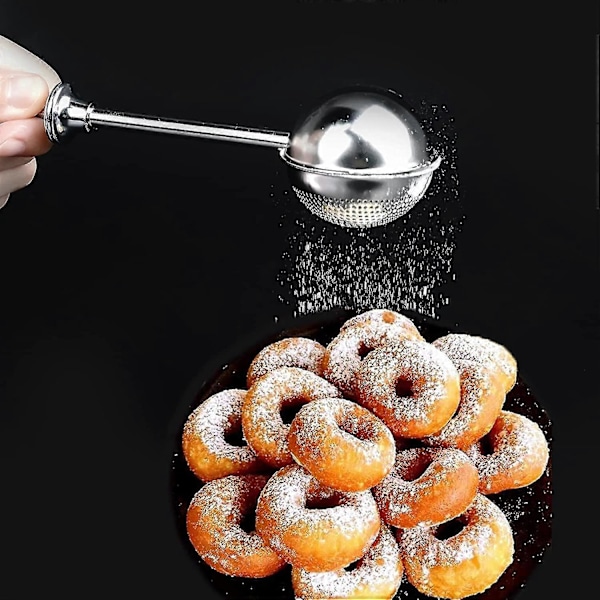 Sikt för Bakning - 2-pack Puder Socker Mjöl Skakare, Rostfritt Stål Kraftig & Återanvändbar