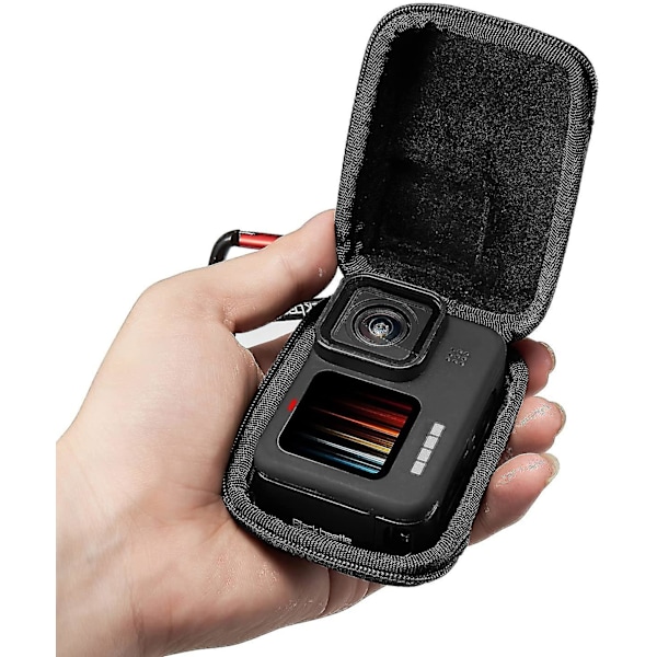 Bæretaske til GoPro 10/9/8/7, mini hårdt etui Bæretaske Rejse Bærbar Opbevaringstaske, sort