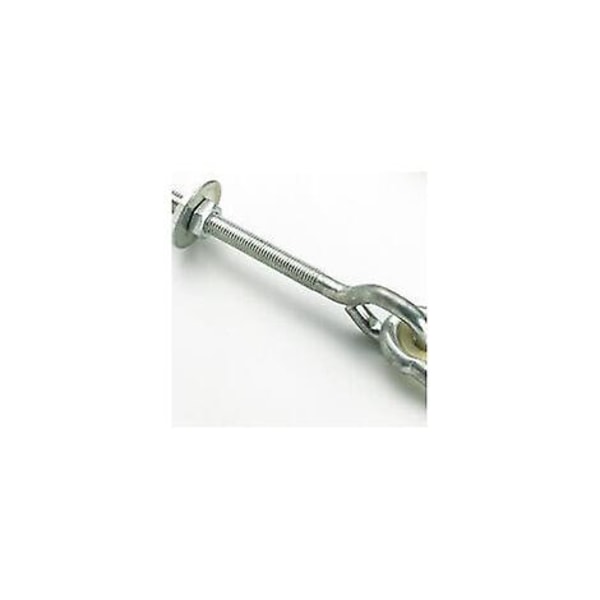 Set med 2 -15 cm gungkrokar med karbinhake, galvaniserade skruvfästningskrokar