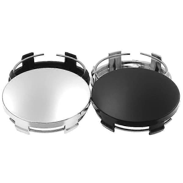 4 stk./sæt Blank 60 mm Hjulkapsel Navkapsler Dæk Fælg Navkapsel Dæksler Til Universal Modificeret Hjulnav Dæksel Fælg Centerkapsler Dæksel Eftermontering Sort Udgave