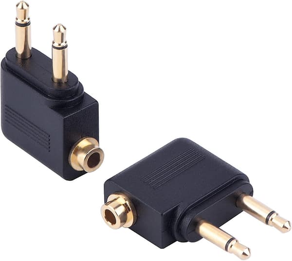 Flyadaptere for hodetelefoner (3-pakning, gullbelagt)