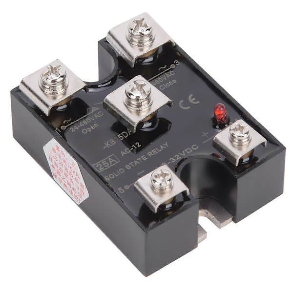 BERM KB25DA Solid State Relæ 25A Enkeltfaset 1NO1NC Solid State Relæ DC Kontrolleret AC