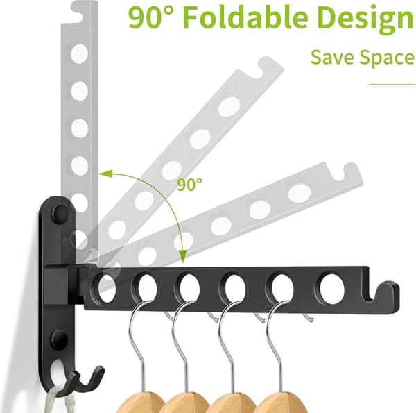 Foldable Clothes Hooks, Wall Mounted Clothes Hanger, Foldable Hooks, Wall Hooks, Clothes Hanger, Clothes Rails, Wall Mounted, Aluminum