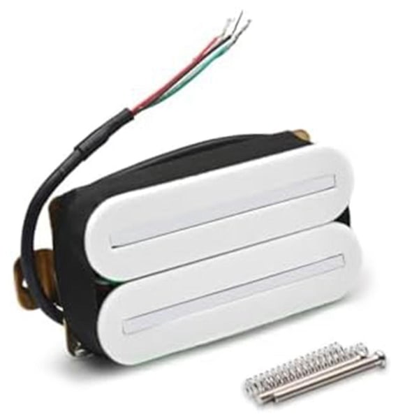 Tehokas kaulamikrofoni Dual Hot Rail Humbucker -mikrofonit, valkoinen