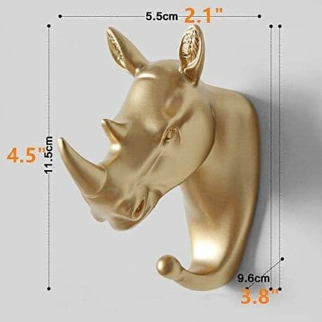 Set med 3 djurformade väggkrokar – Enkel installation – Stöder upp till 2,7 kg – För badrum och väggdekoration