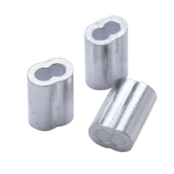 200 stk. Wire Rope Cable Sleeve Ferrules Kabel Aluminium Ferrules Krympemuffer Wire Aluminium Ferrules