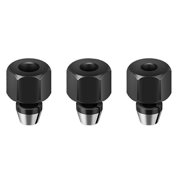 6/6,35/8 mm spændepatron med møtrik gravering trimmemaskine routerbit adapter elektrisk router fræser tilbehør 2024THO