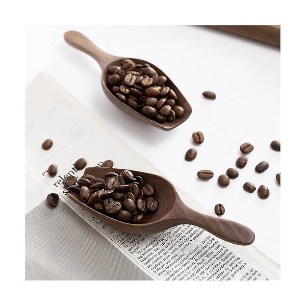 Kaffebönor Skop Spade Svart Valnöt Helträ Gräva Kaffebönor Skop Tesked Wo