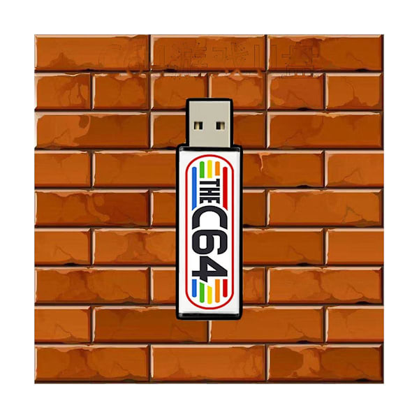 USB-tikku C64 Mini -retropelikonsolille, Plug and Play, USB-tikku U-levy pelikiekko 5370 pelillä