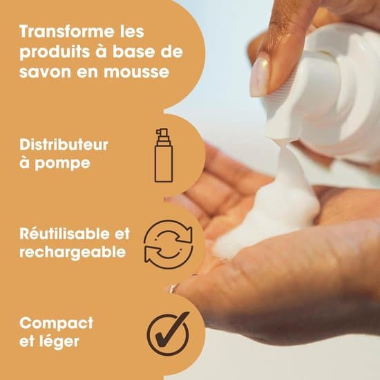 Foam Bottle 150ml - Pump Dispenser for Dish Soap / Soap / Shampoo - Transforms your soap into foam for easier cleaning