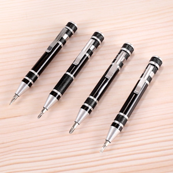 4 stk. Pen Skruetrækker Værktøj Magnetisk Lomme Skruetrækker Multi-Funktion Mini Gadgets Reparationsværktøj (Bl