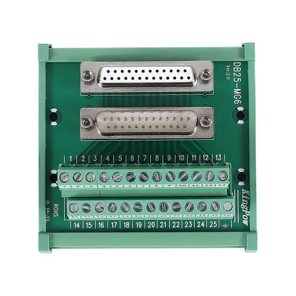 DB25 DIN-skinne monteringsinterface modul han/hun stik breakout board