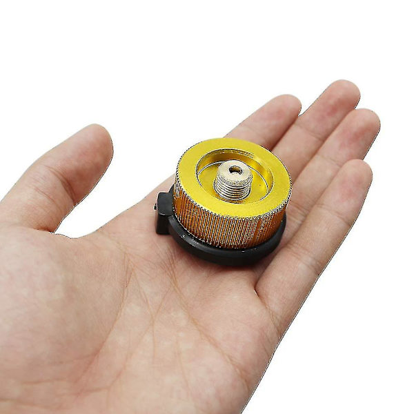 2 stk Camping Gassflaske Adapter Gasskonverteringshode Adapter Dyse Kobling Gasskomfyr Ventil Adapter For Butanbeholder Til Å Skru På