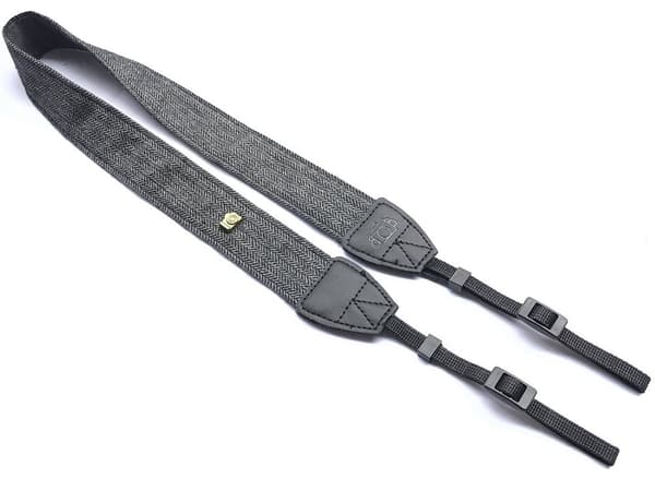 Gray Retro Camera Strap for DSLR and Mirrorless Cameras - Comfortable and Adjustable