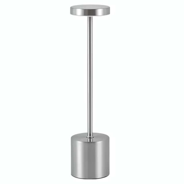 Rechargeable LED Table Lamp in Metal Silver