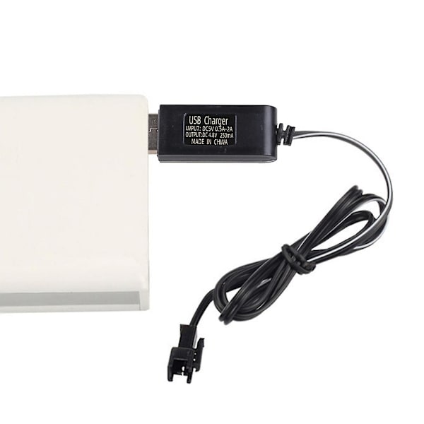 Opladningskabel Batteri USB-lader Ni-cd Ni-mh Batteripakke Sm-2p Stikadapter 4.8v 250ma Udgang Legetøj Bil