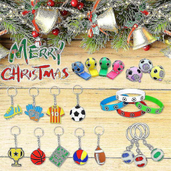 Adventskalender 2022 för Pojkar VM-tema Fotboll Leksaker Leksaker för 3-12 år gamla barn