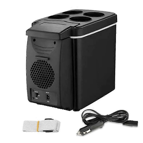 Bärbart 12V Bilkylskåp 6L Camping Kylare Och Värmare 2 I 1 Elektrisk Mini Kyl Icebox Bil Elektroniska Enheter