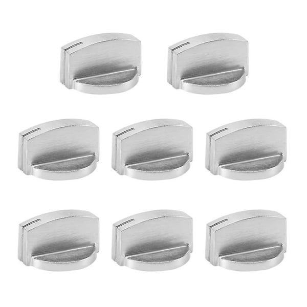 8 stk. Metall 8 mm Universal Gasskomfyr Kontrollknotter Adaptere Ovnsbryter Kokeoverflate Kontrollås