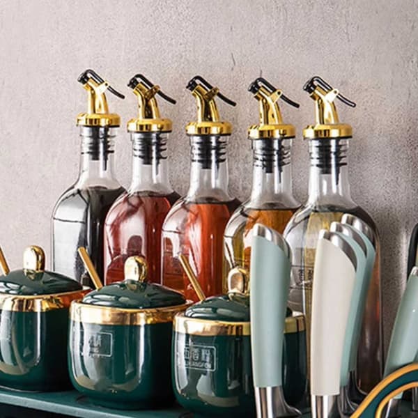 2-pack Cork for Olive Oil Pourer Drip Stopper with Lid Gold