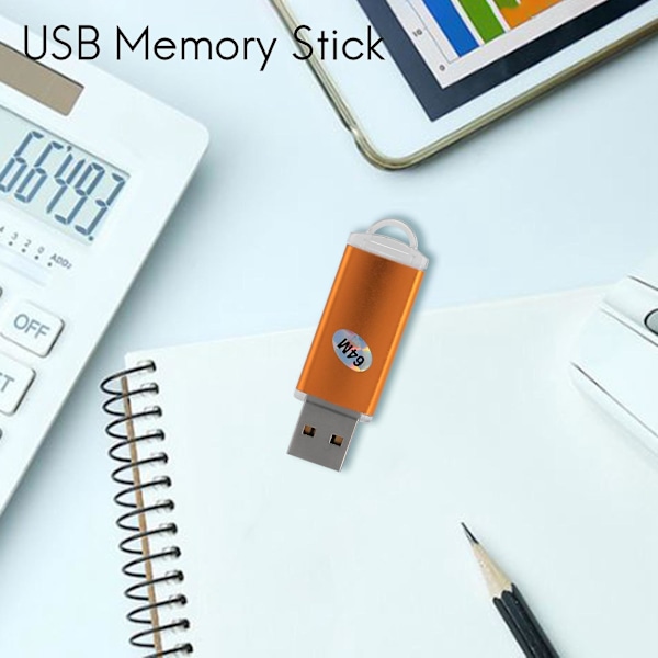 USB-minnepenna Flash Pen Drive U-disk för PS3 PC TV Färg: Guld kapacitet: 64MB