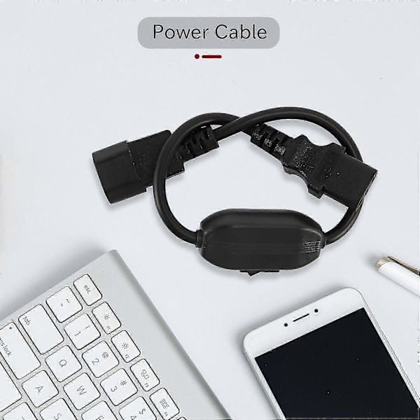 Speciel Pdu Ups Strømkabel, Iec 320 C14 Til C13 Med Tænd/Sluk-Knap 30cm