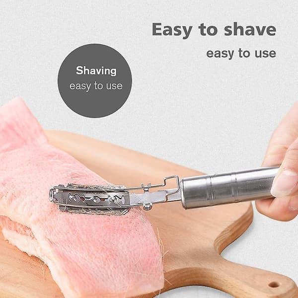 Rustfritt Stål Skrape Kjøtt Hårbarberer Mat Hårfjerningsverktøy Barbering