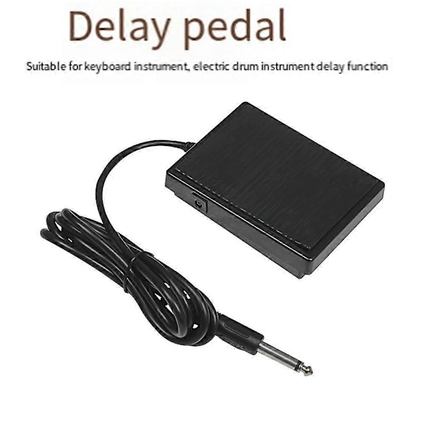Universal Sustainpedal för musikinstrument, Svart ABS-material, Universella tillbehör för akustisk gitarr & bas