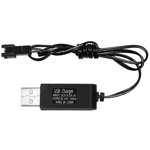 Latauskaapeli Akku USB-laturi Ni-Cd Ni-MH Akut Paketti SM-2P Pistokeadapteri 4.8V 250mA Lähtö Lelut Auto